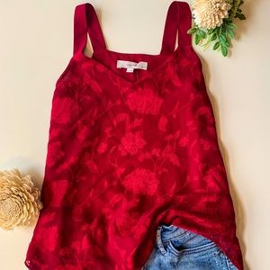 Floral Burgundy Tank